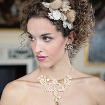 Vintage bridal hair accessories and necklaces